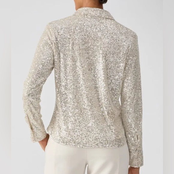 Sanctuary Radiant Sequin Button-Up Shirt - Champagne - Picture 2 of 7